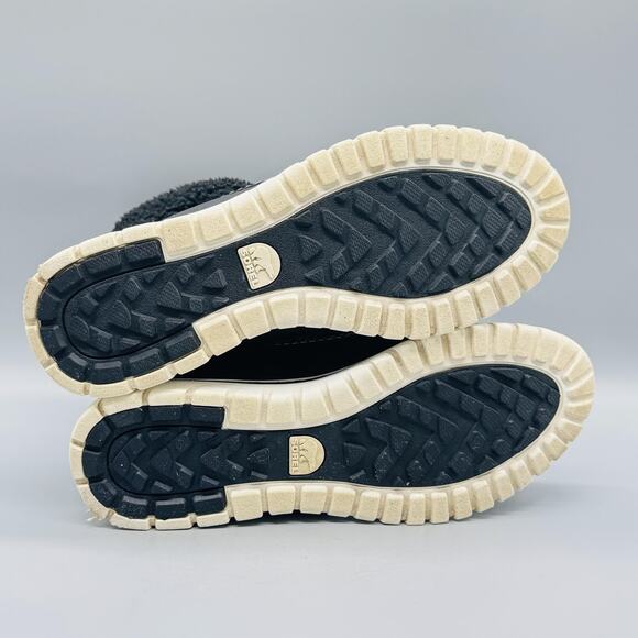 Sorel Boots Womens 8.5 Black Waterproof Faux Fur Lace Up Carnival Winter Snow - Picture 10 of 13